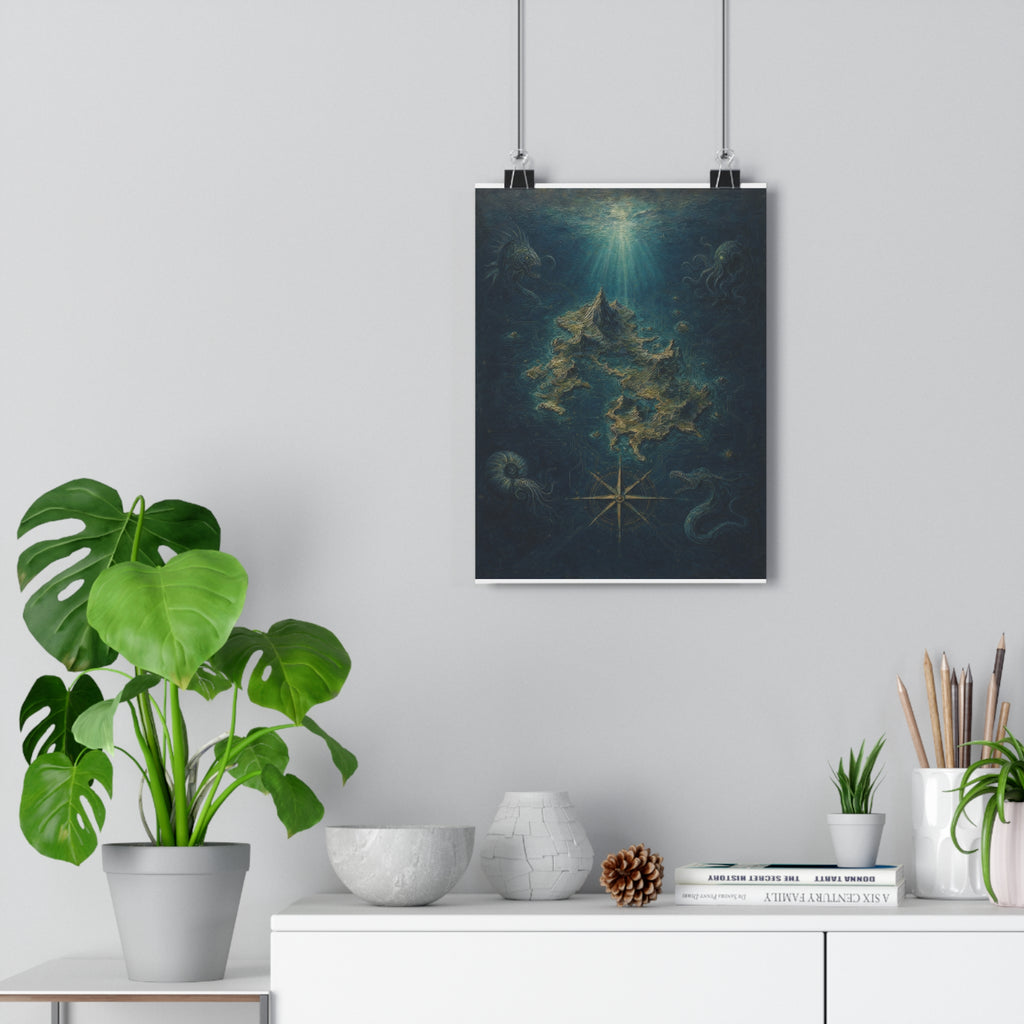 Carta de un mar que no existe — Lámina giclée