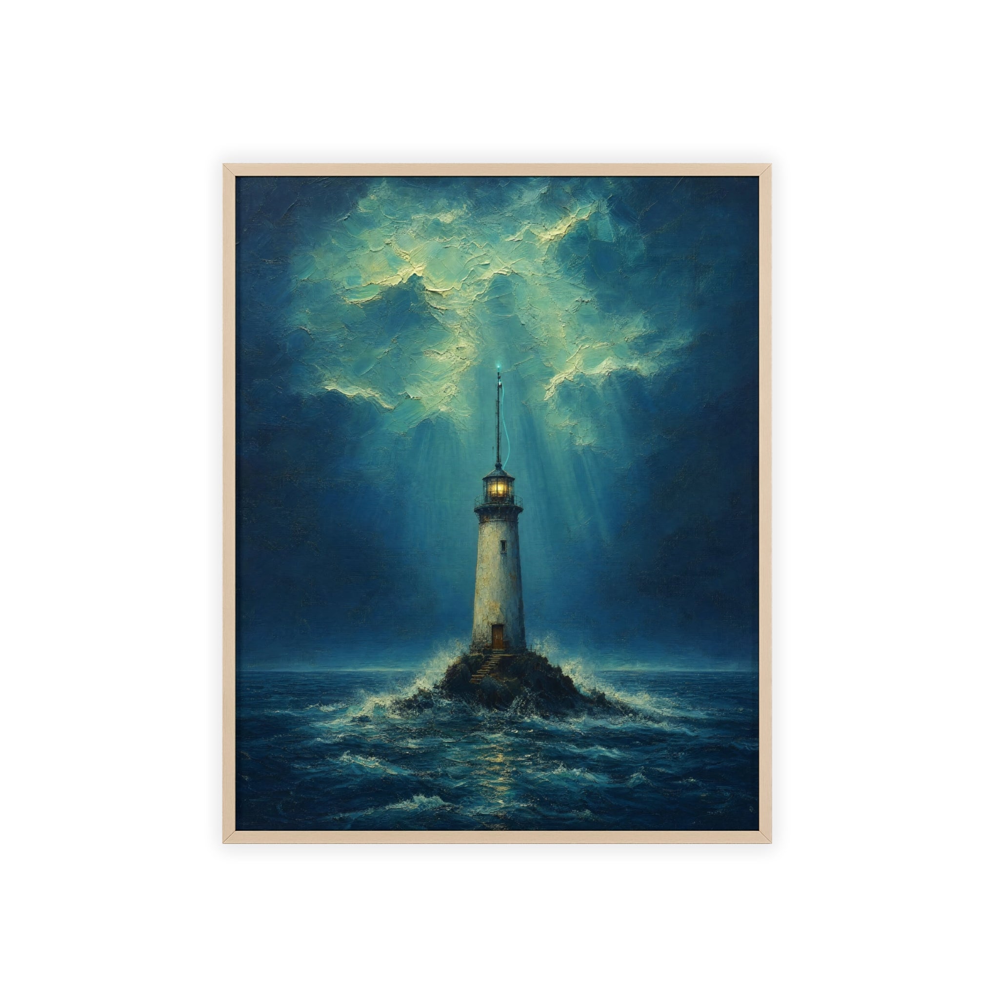 El faro y la señal — Cuadro enmarcado