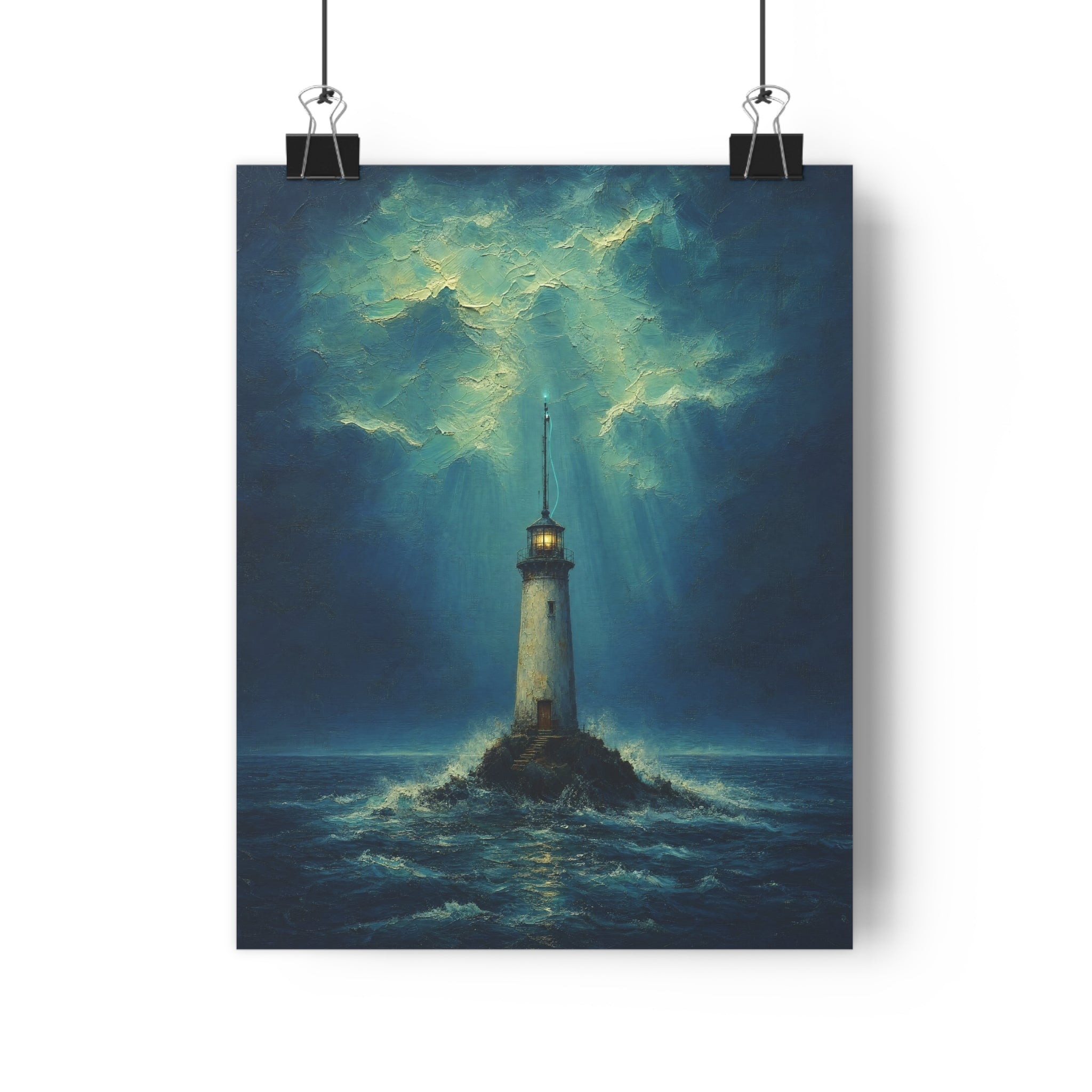 El faro y la señal — Lámina giclée