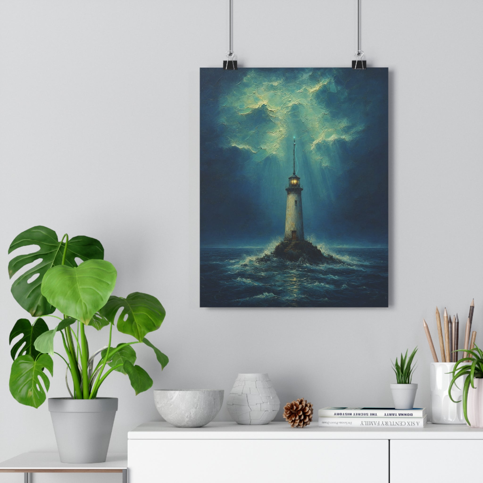 El faro y la señal — Lámina giclée