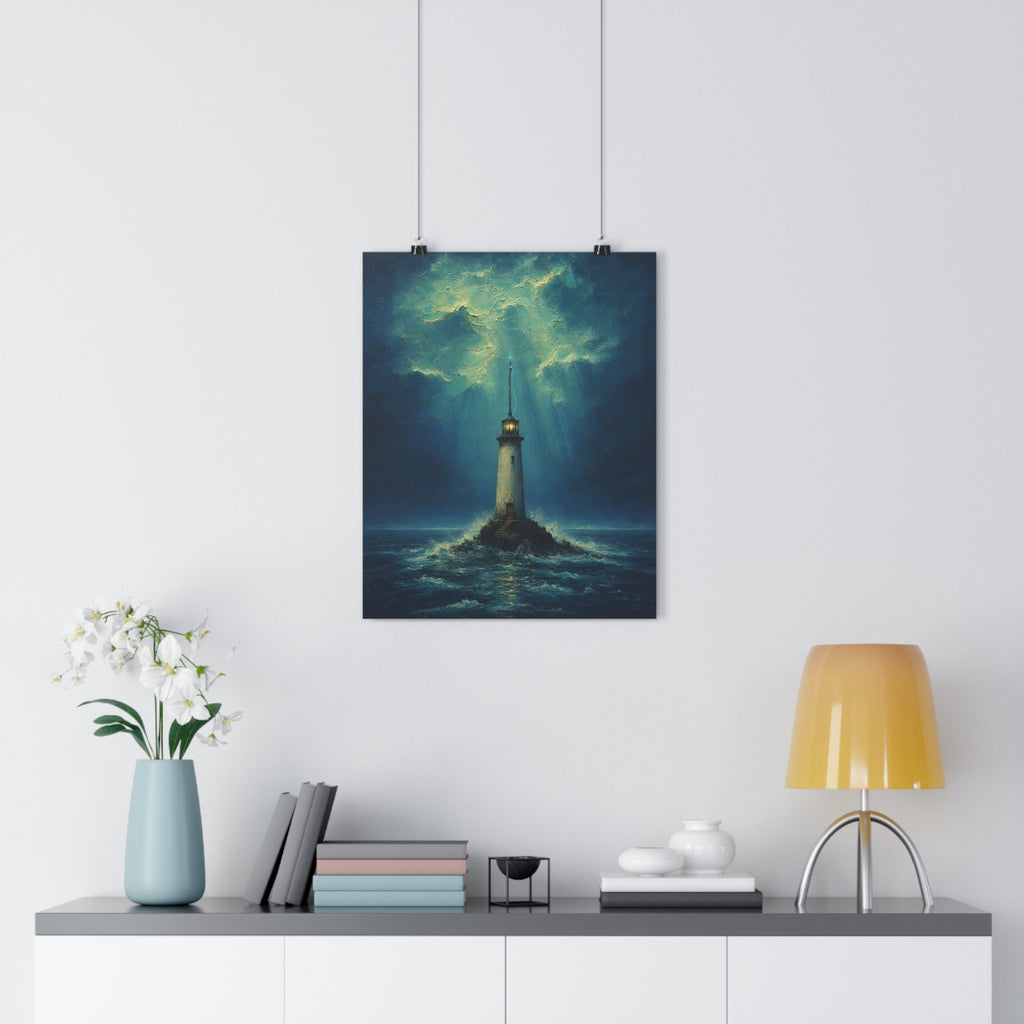 El faro y la señal — Lámina giclée