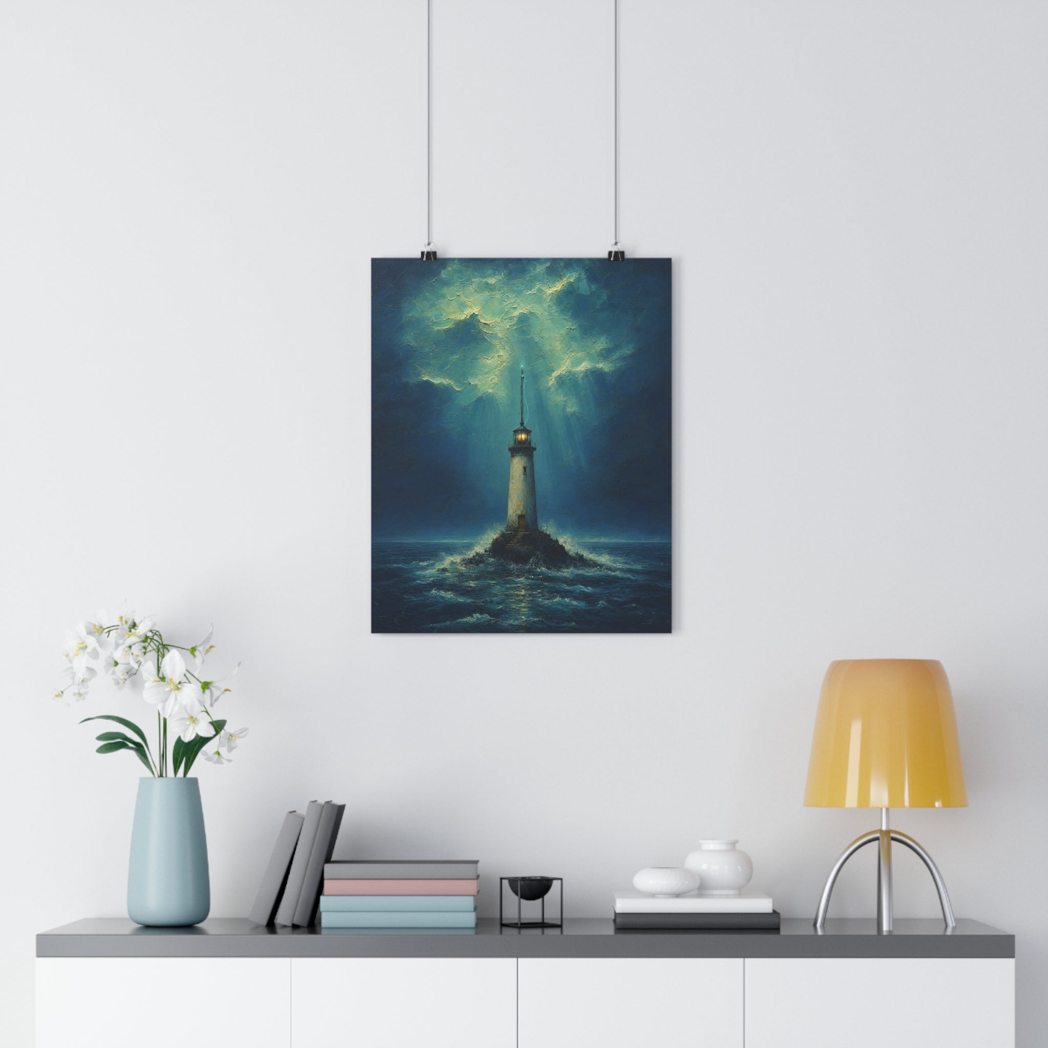El faro y la señal — Lámina giclée