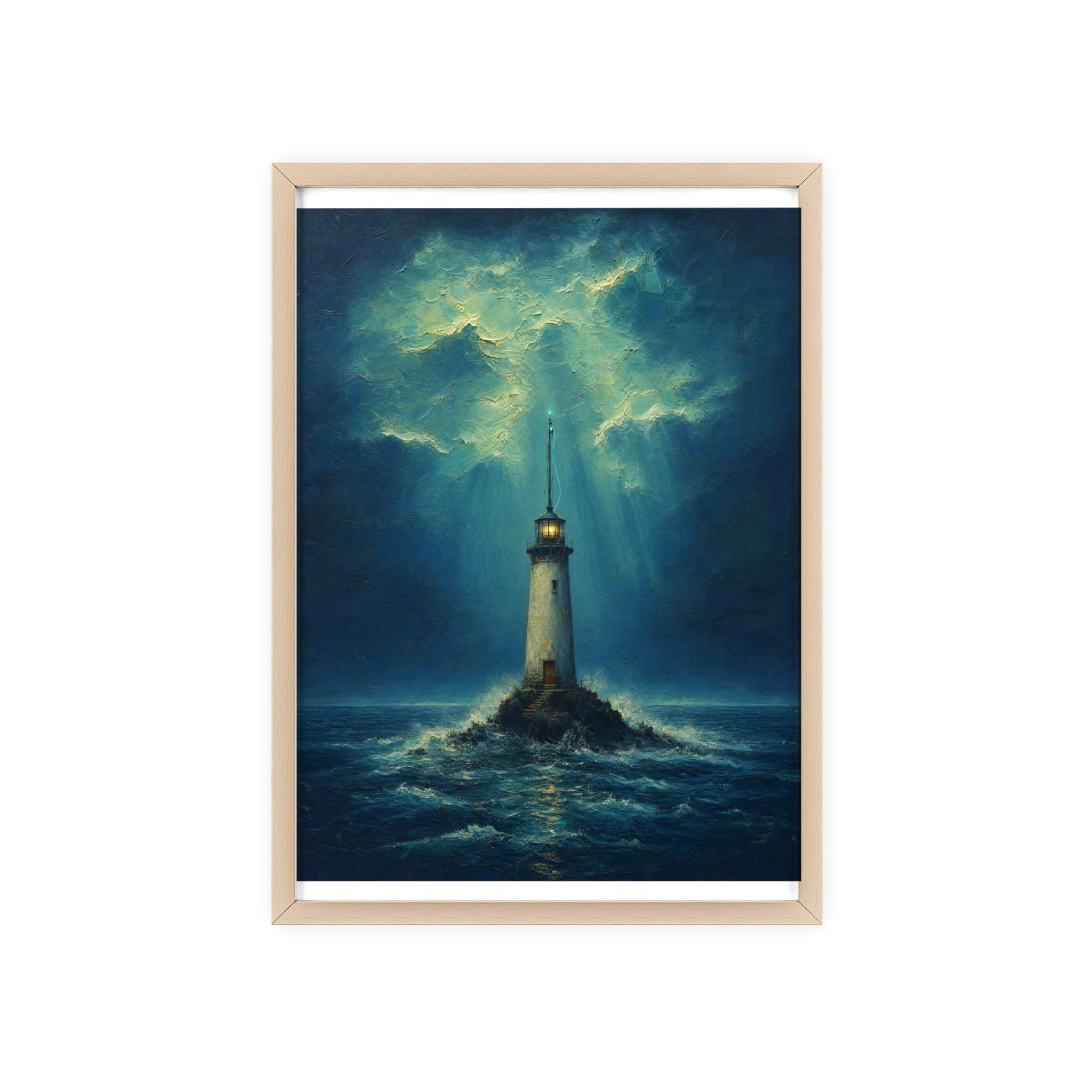 El faro y la señal — Cuadro enmarcado