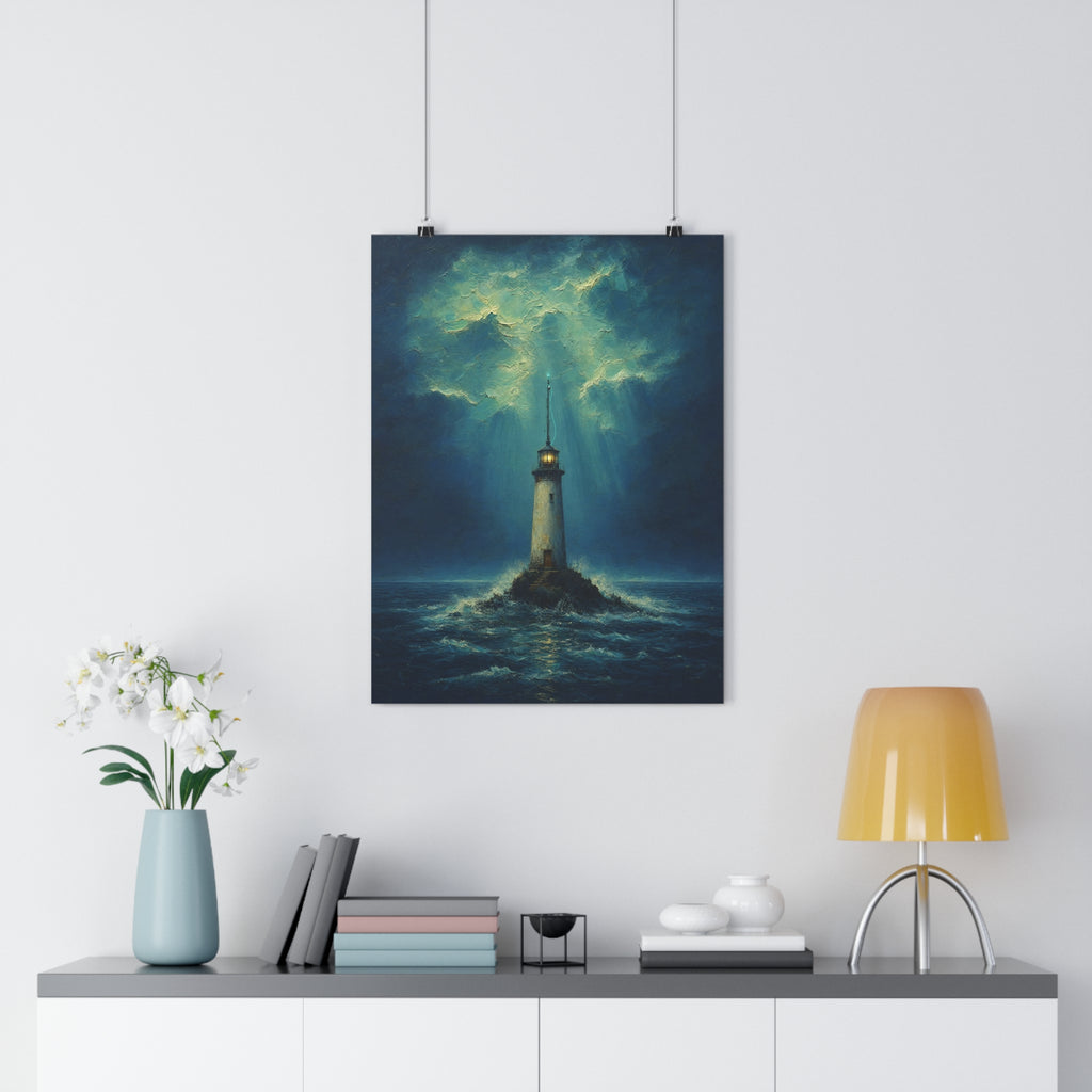 El faro y la señal — Lámina giclée