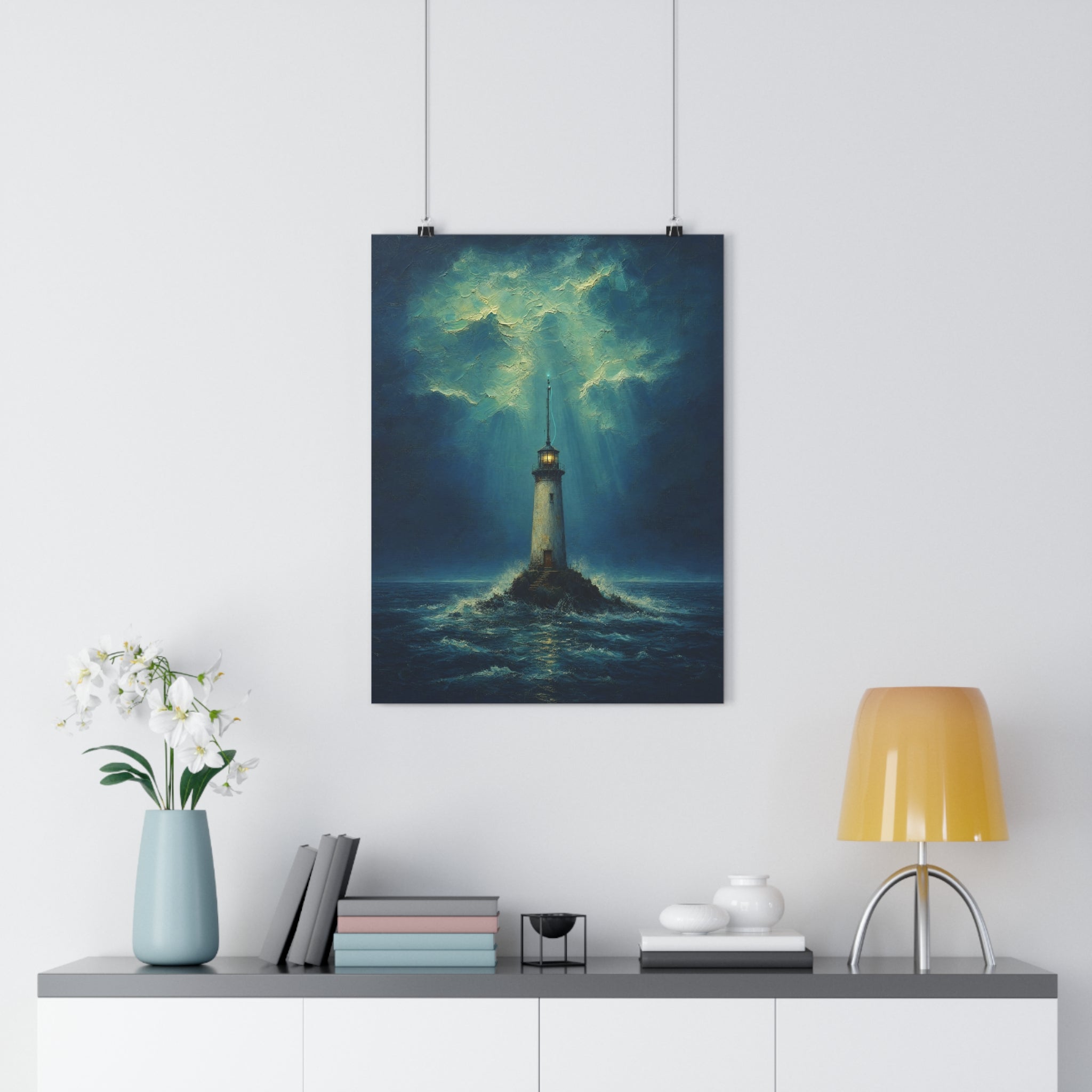 El faro y la señal — Lámina giclée
