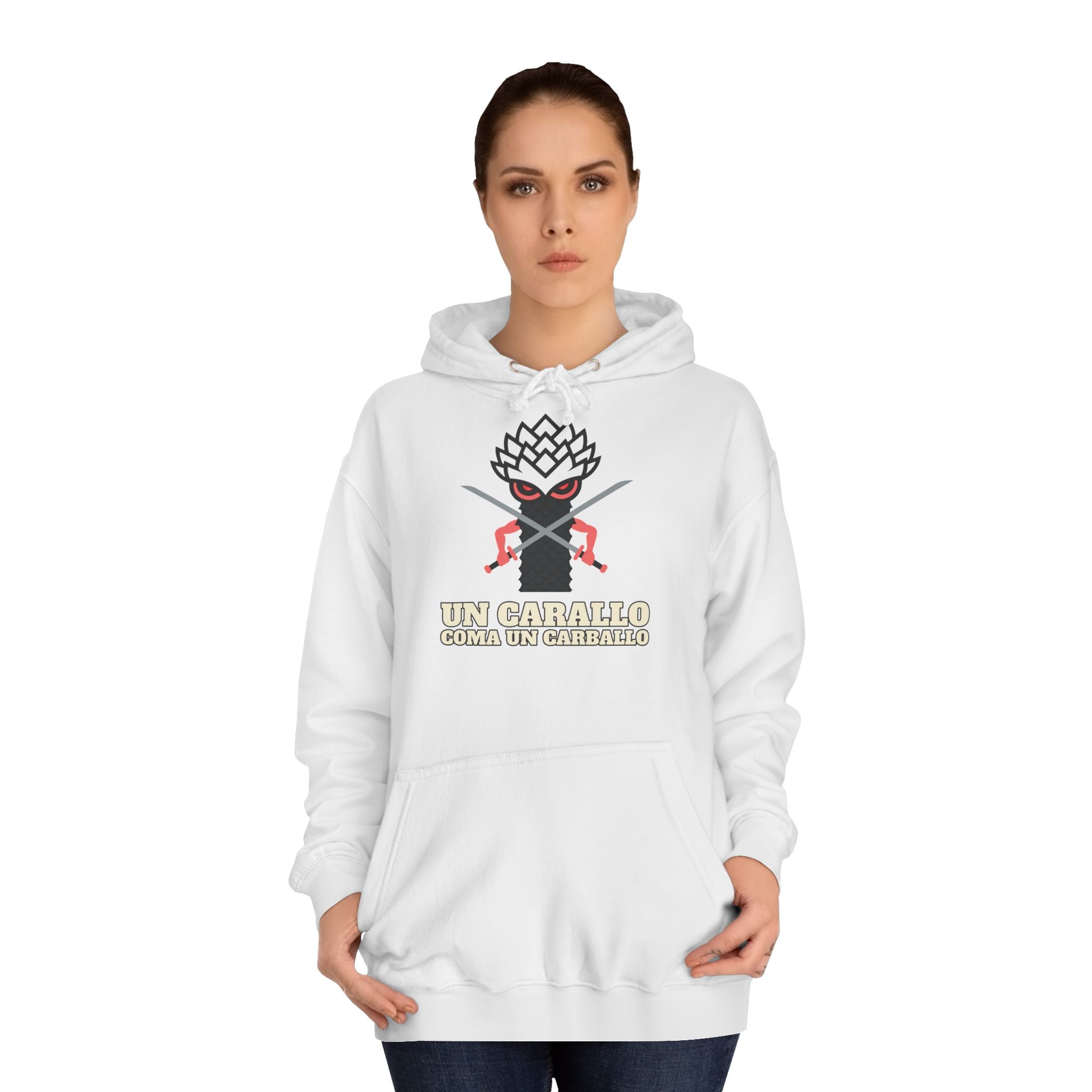 Percebe Guerreiro — Sudadera College (deseño diante e detrás)