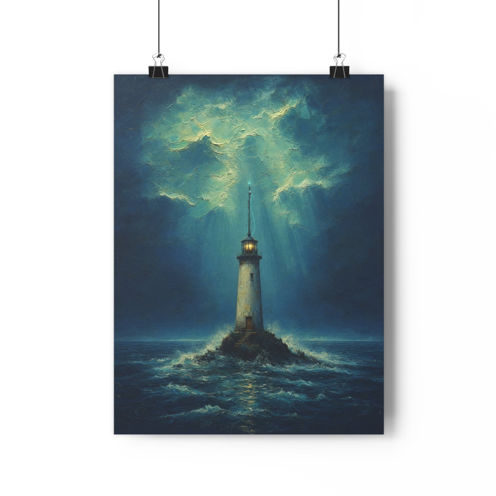 El faro y la señal — Lámina giclée