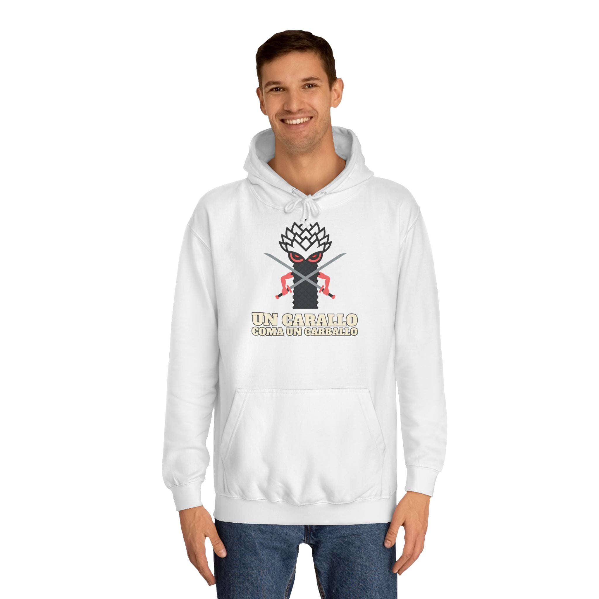 Percebe Guerreiro — Sudadera College (deseño diante e detrás)
