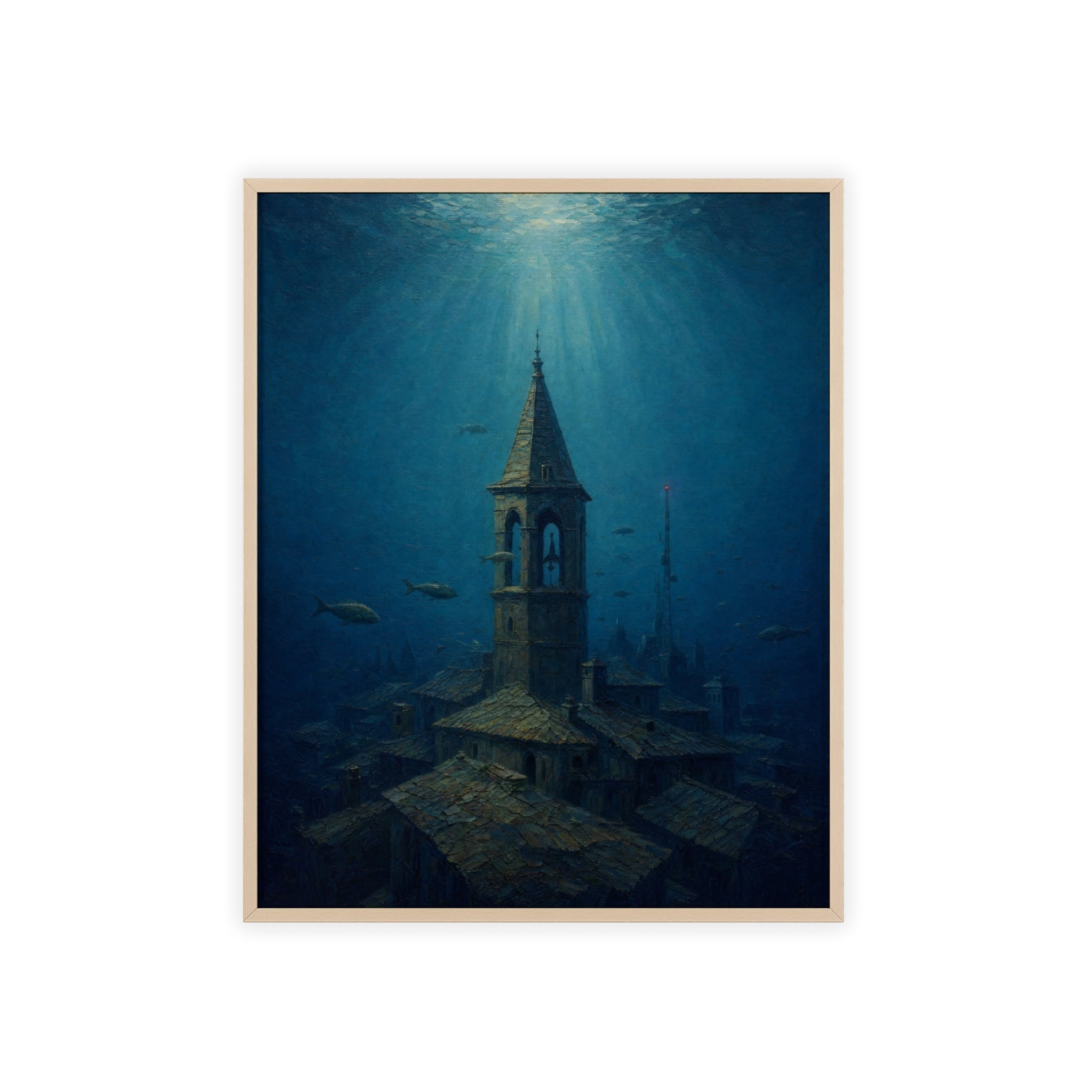 Ciudad sumergida — Cuadro enmarcado