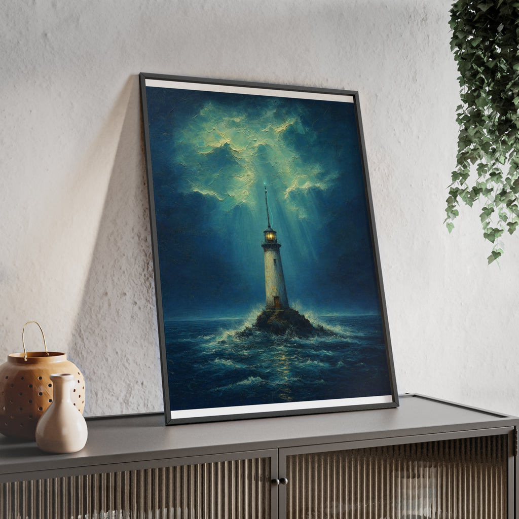 El faro y la señal — Cuadro enmarcado