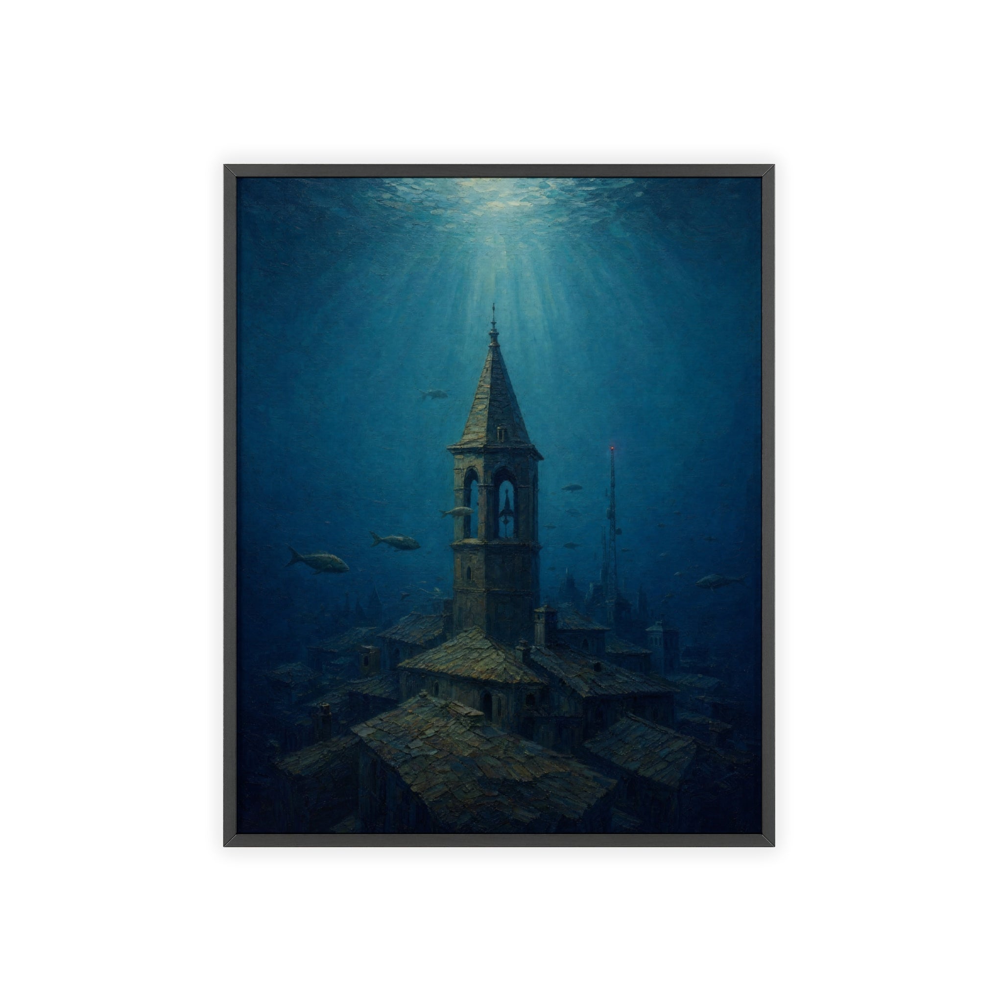 Ciudad sumergida — Cuadro enmarcado
