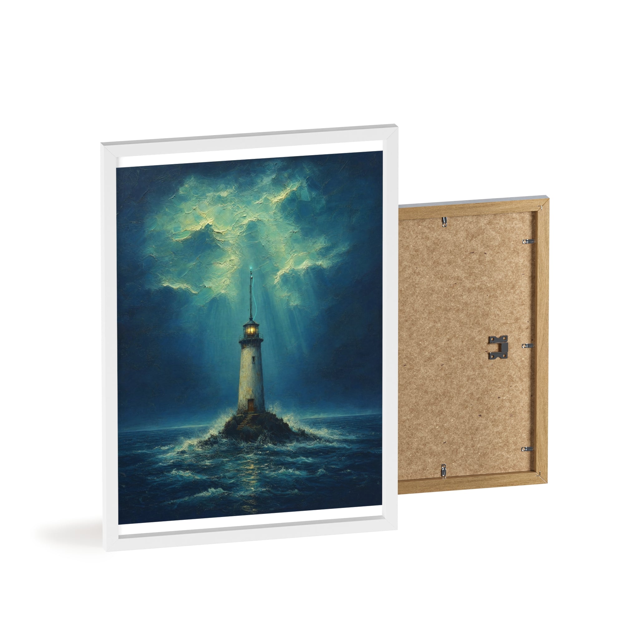 El faro y la señal — Cuadro enmarcado