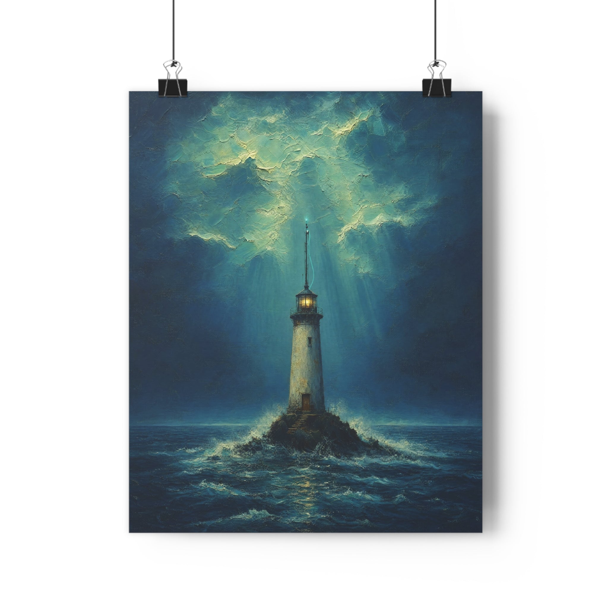 El faro y la señal — Lámina giclée