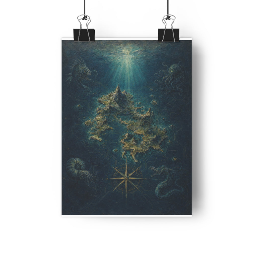 Carta de un mar que no existe — Lámina giclée
