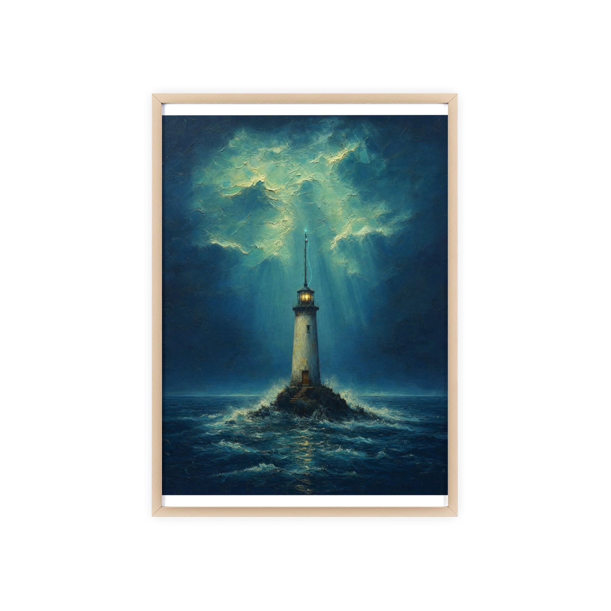 El faro y la señal — Cuadro enmarcado