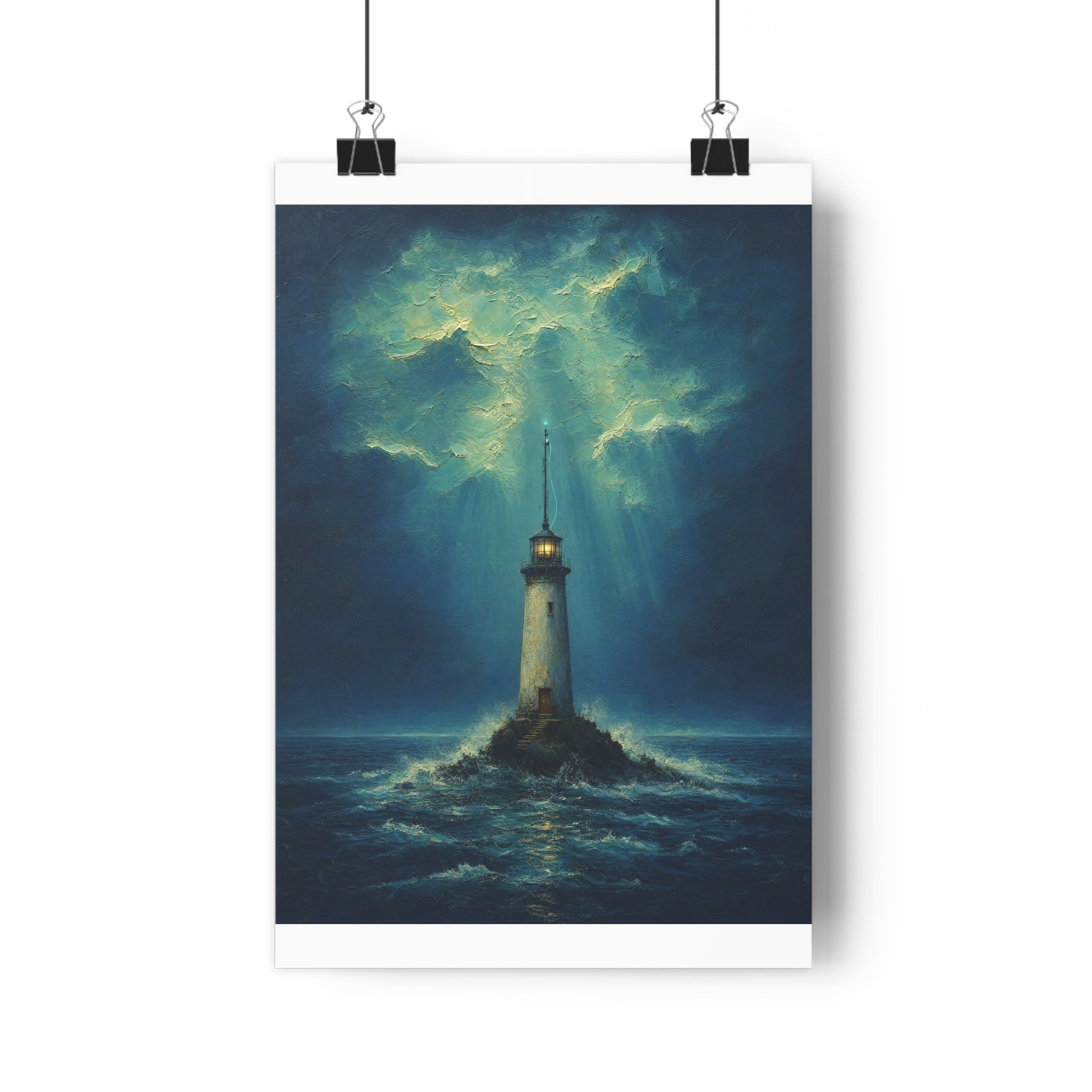 El faro y la señal — Lámina giclée
