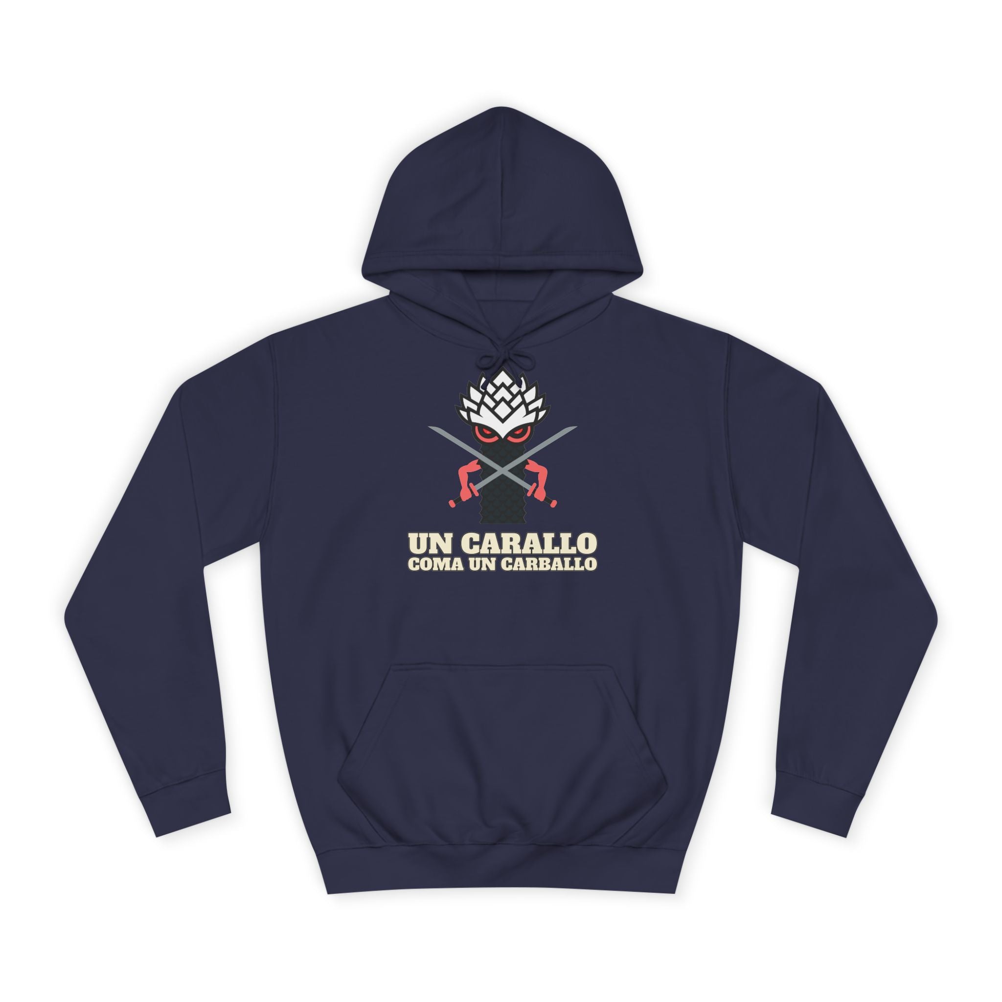 Percebe Guerreiro — Sudadera College (deseño diante e detrás)