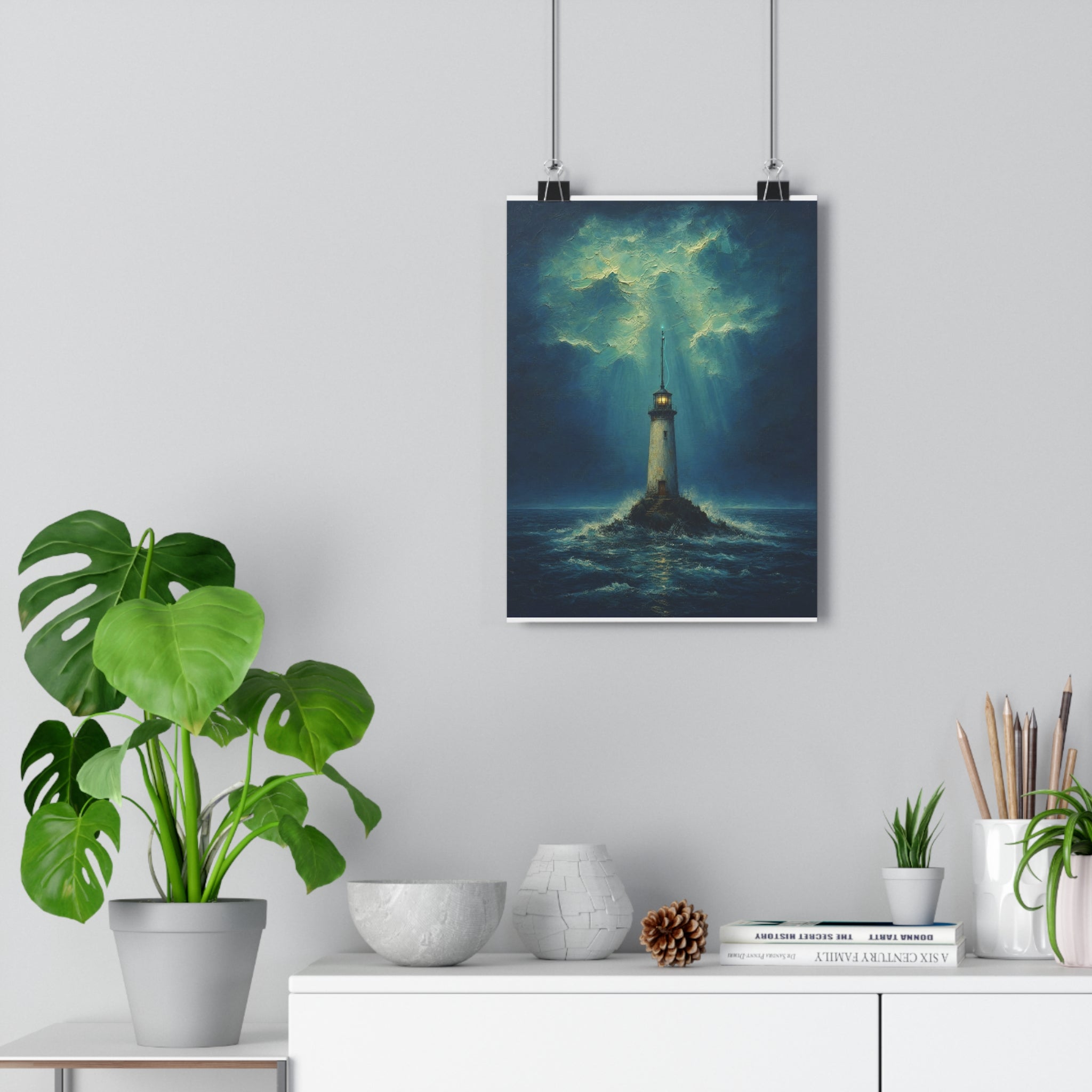 El faro y la señal — Lámina giclée